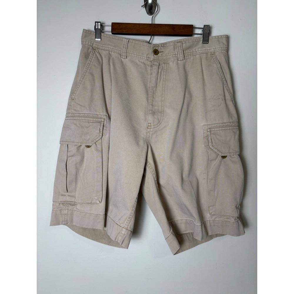 Polo Ralph Lauren Mens VTG Y2K 67 Chino Cargo Shorts 33 Preppy Cotton Coastal